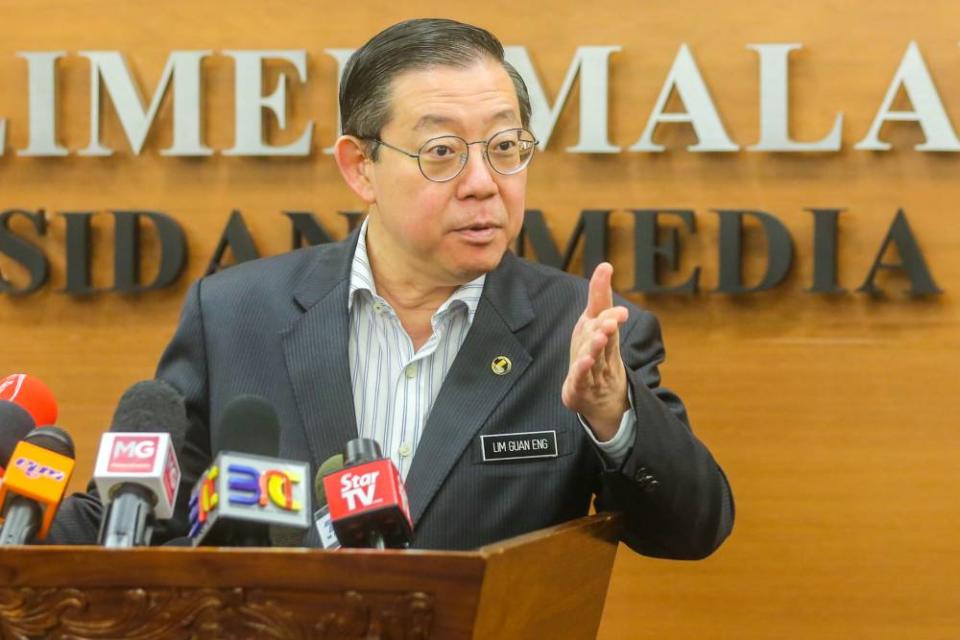 Finance Minister Lim Guan Eng speaks during a press conference at Parliament in Kuala Lumpur October 12, 2019. ― Picture by Firdaus Latif