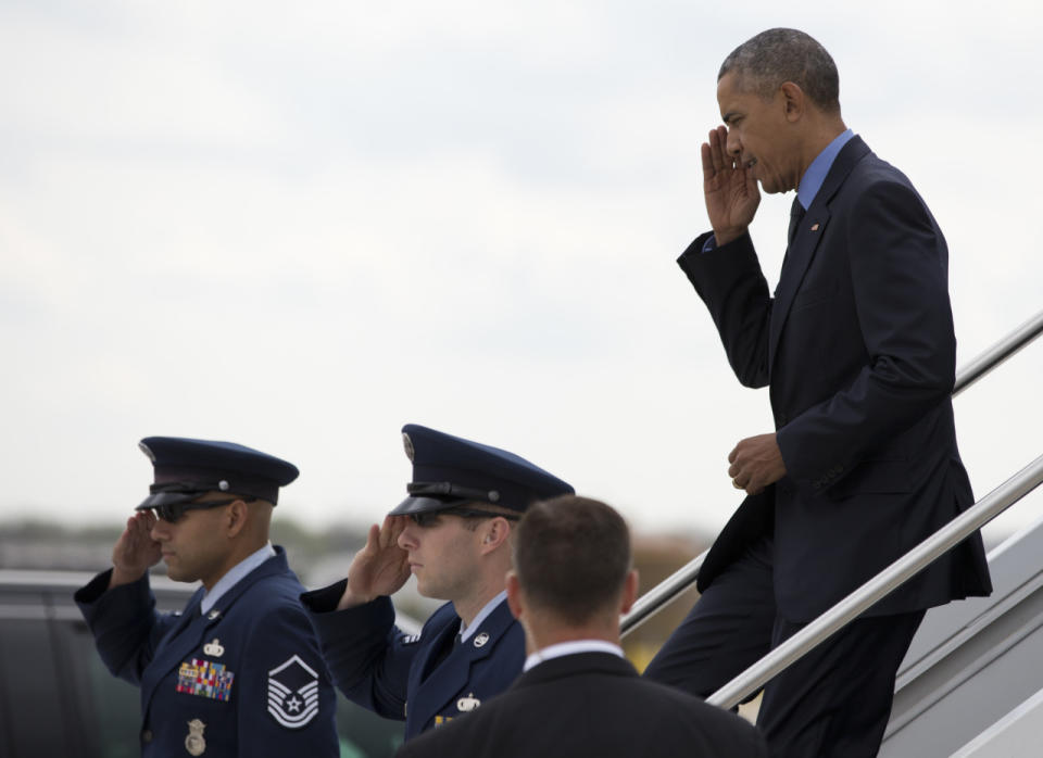 Saluting the president