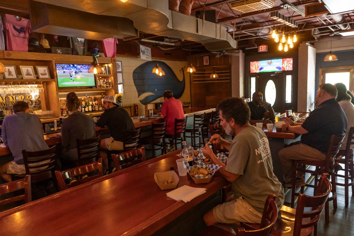 Patrons dine at Publick House.