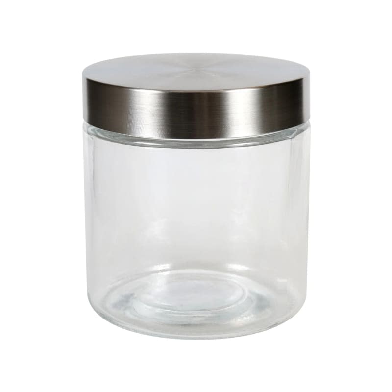 Glass Jars with Stainless Steel Lids, 29.75-fl.oz.