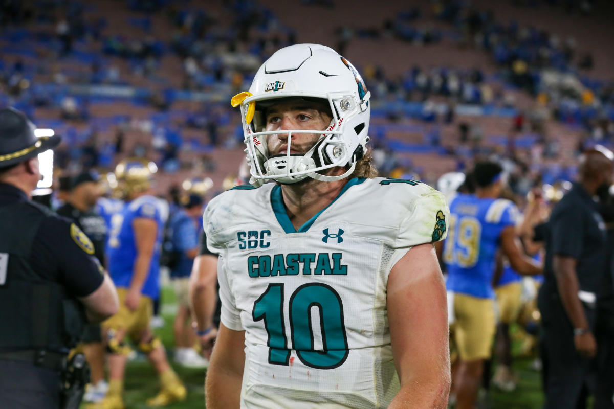 Coastal Carolina QB Grayson McCall released from hospital after scary hit