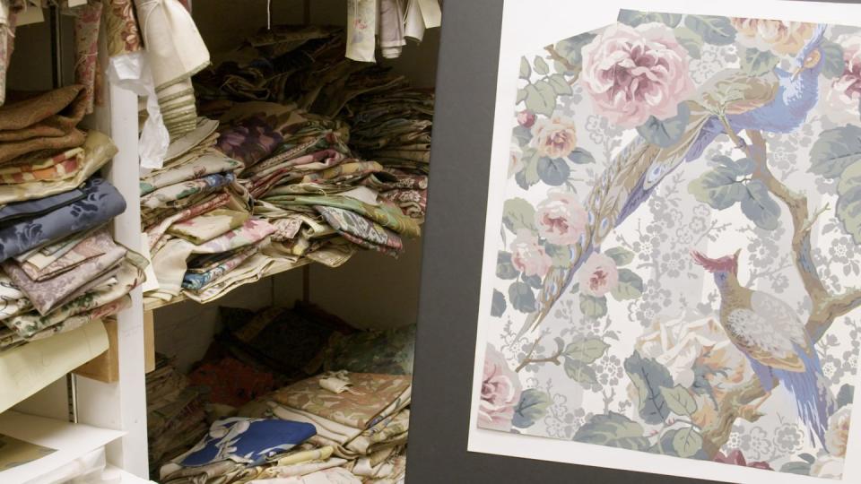 floral fabric scraps