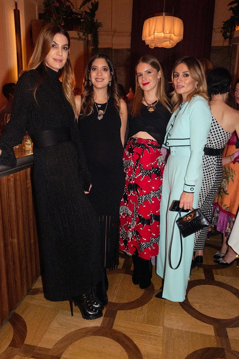 Bianca Brandolini, Noor Fares, Eugenie Niarchos and Narmina Marandi at an intimate dinner by Moda Operandi for Carolina Herrera