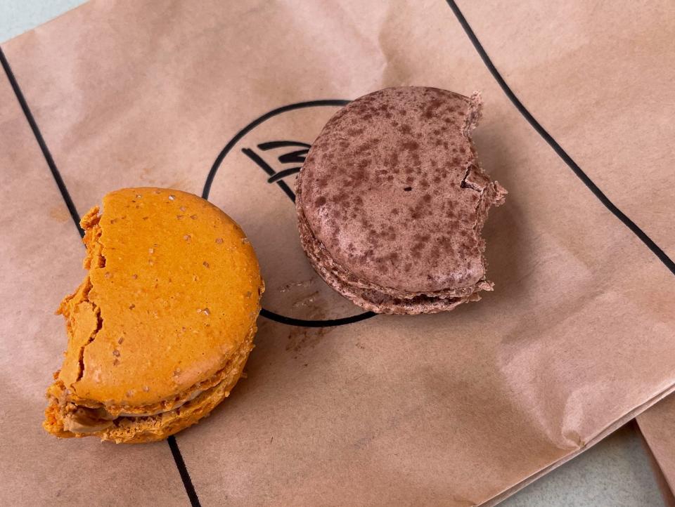 I tried two macarons from the McDonald's menu.