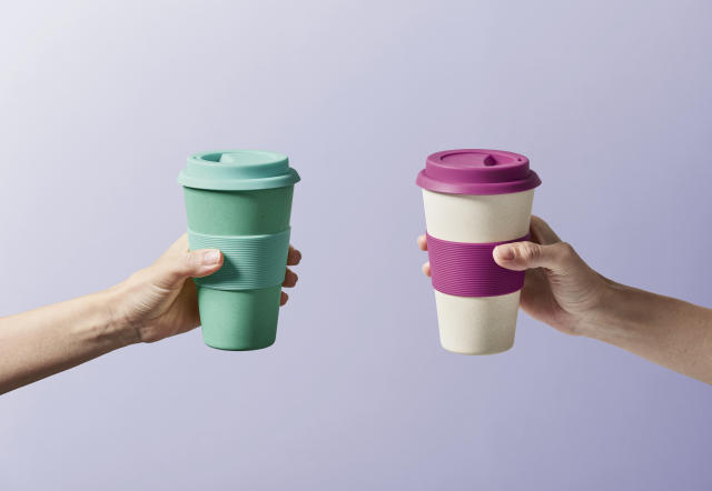 Reusable Coffee Cup and Bottle Combo