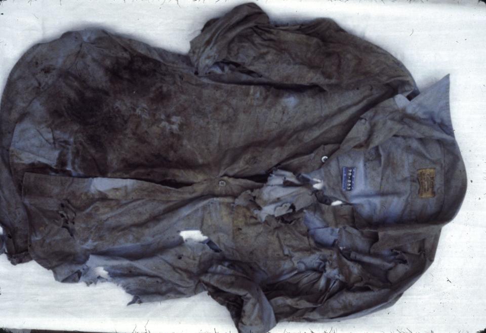 This is evidence in the case of a man whose skeletal remains were found in a dump in the 600 block of Terminal Avenue, Wilmington, on April 8, 1978. He was likely between 17 and 25 years old.