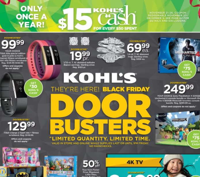 Kohl's Black Friday ad.