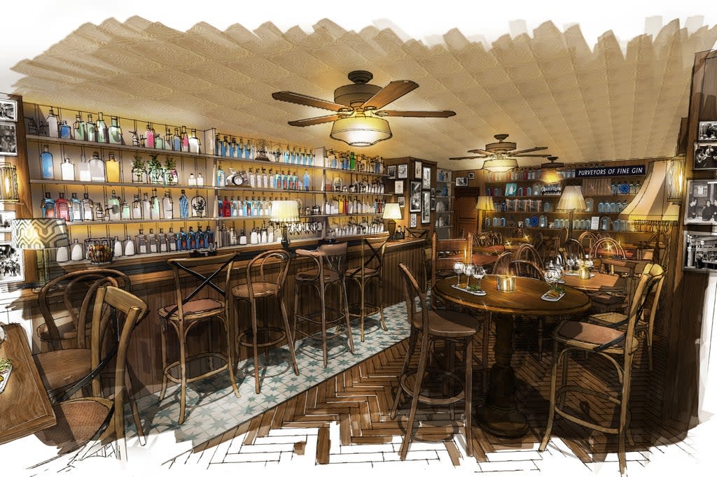 Gin o’clock: An artist’s impression of how the newly revamped interiors will look  (Press image)