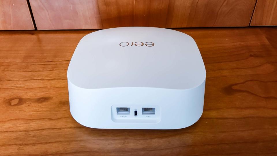 Eero Pro 6e placed on shelf