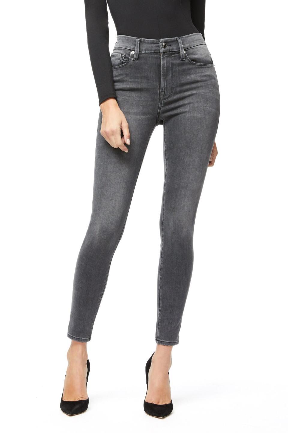 Get the <a href="https://www.goodamerican.com/products/good-waist-black067" target="_blank" rel="noopener noreferrer">Good American good waist jeans for $179&nbsp;</a>