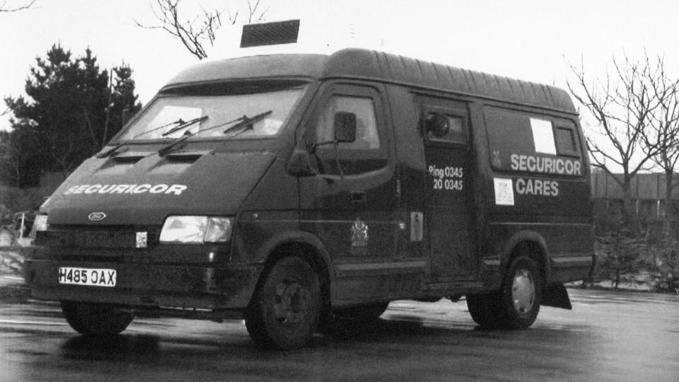 The Securicor van used in the Felixstowe raid