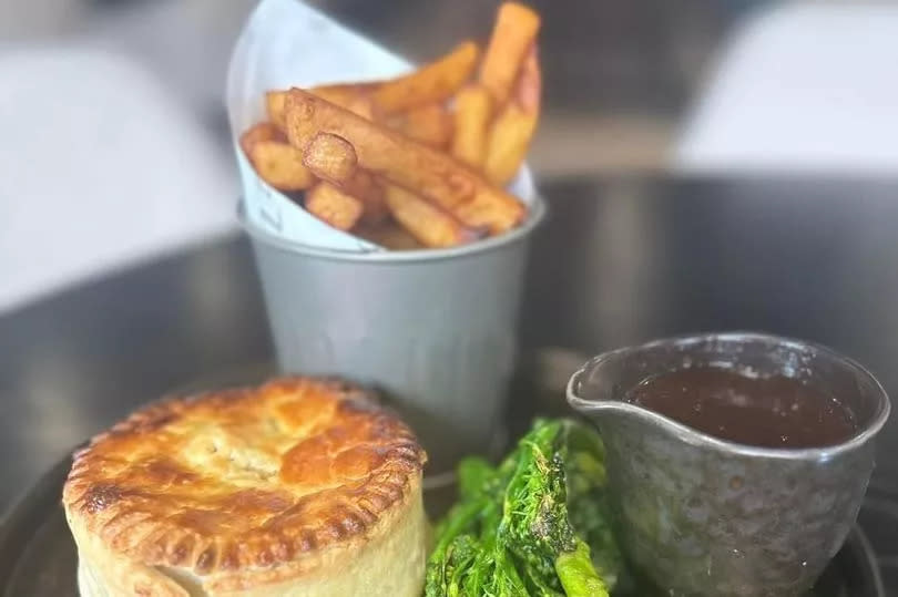 The Roberttown's 'Chef's signature' pie with triple-cooked chops and seasonal veg