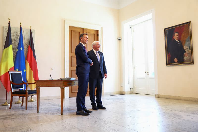 Belgium's Prime Minister De Croo meets German President Steinmeier in Berlin