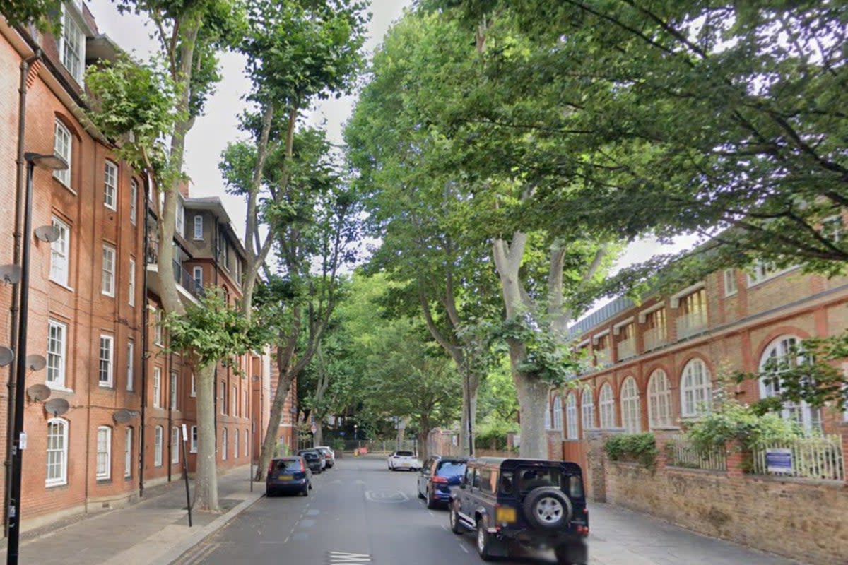 A 44-year-old woman was shot in the head with a crossbow bolt while crossing the road on Club Row, Shoreditch  (Google Maps)