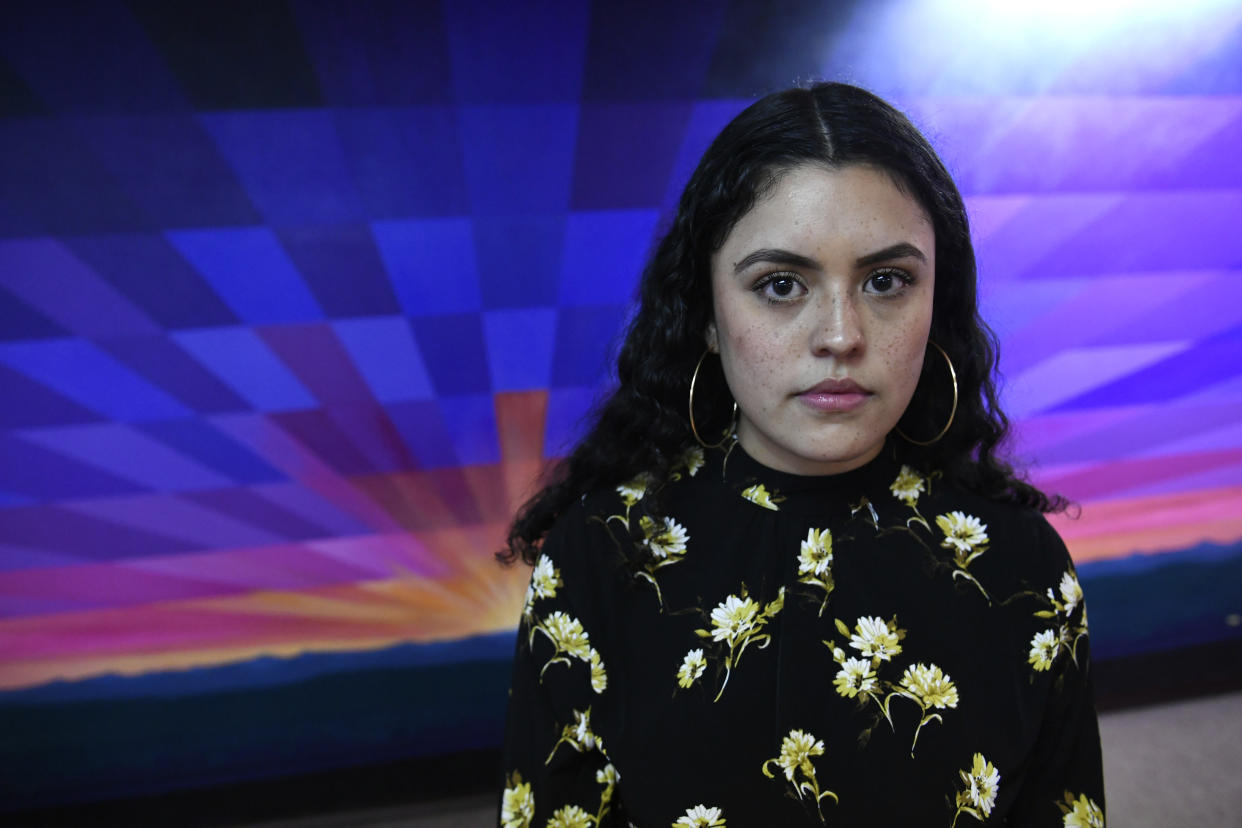 Viviana Andazola Marquez, a senior at Yale University, appeared at a press conference in Denver. (Photo: Getty Images)