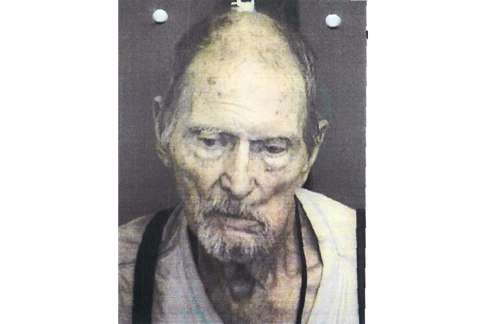 This October, 2019 booking photo from the Custer County Sheriff's Office shows Walter James Mason. Forty years ago, Brett Woolley's father Dan Woolley was shot in the parking lot of a small town bar deep in the Idaho mountains. Then the shooter crossed the street to the only other bar in town, ordered a drink, declared, "I just killed a man," and disappeared into the night. As days turned into years, Woolley accepted the likelihood that his father's murderer would never be found. But all that changed last fall when authorities arrested a former pro rodeo rider named Walter Mason in a small Texas village. (Custer County Sheriff's Office via AP)