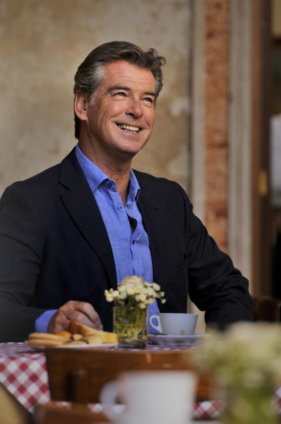 This publicity photo released by courtesy of Sony Pictures Classics shows Pierce Brosnan as Philip in the film, "Love Is All You Need." (AP Photo/Sony Pictures Classics, Doane Gregory)