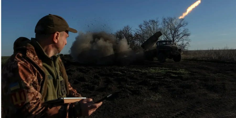 Ukrainian MLRS fire