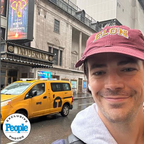 <p>Grant Gustin/Instagram, Courtesy of Water for Elephants on Broadway</p>