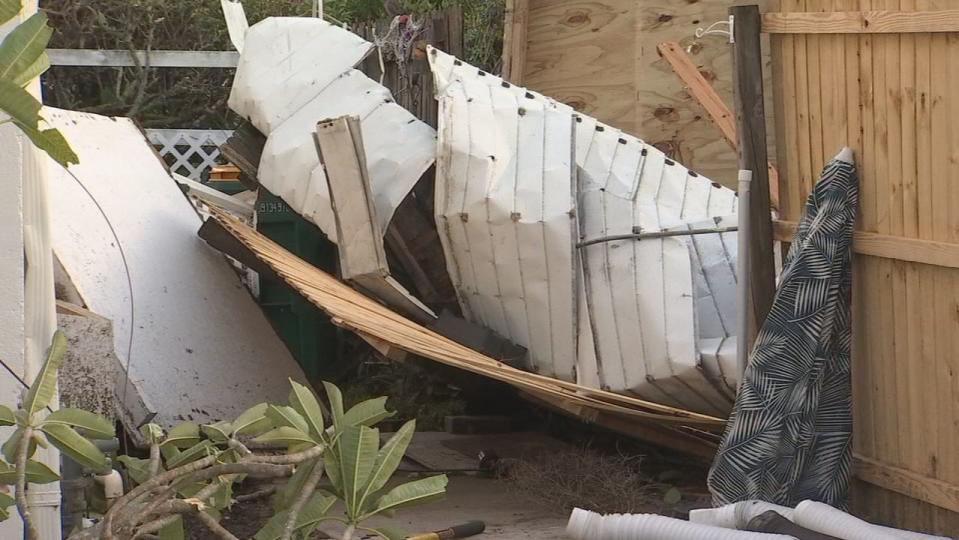 Some Brevard County residents are cleaning up storm damage after a possible tornado came through their neighborhood Wednesday evening.