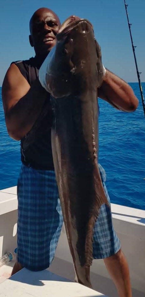 A 55-pound cobia came aboard Fired Up Fishing Charters Feb. 25, 2023.