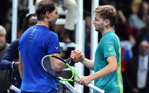 Nadal saved four match points before losing to Goffin - Credit: AFP