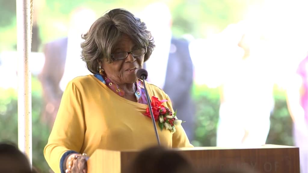 Former University of Alabama student Autherine Lucy Foster, who integrated the school in 1956. (Credit: The University of Alabama on Facebook)