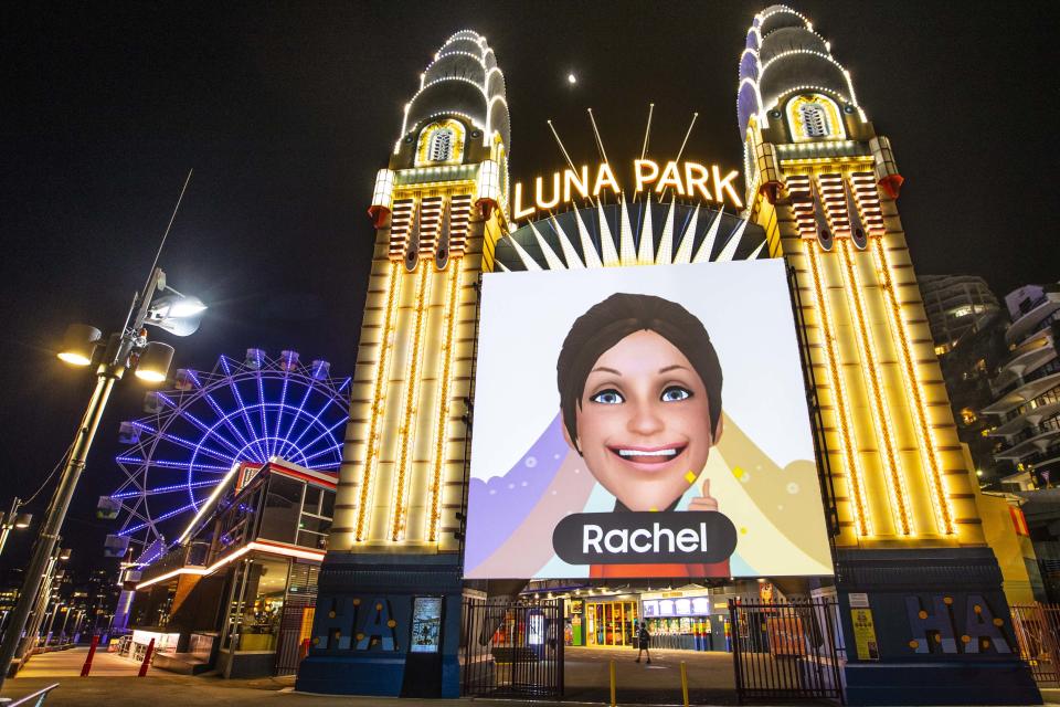 “The night. reimagined” takes visitors on a visual journey of elements of the night and you may even be lucky enough to have your face projected onto Luna Park. Source: Vivid