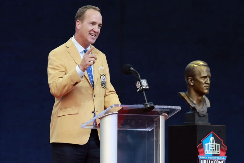 Pro Football Hall of Famer Peyton Manning is an executive producer for Netflix's Quarterback. File Photo by Aaron Josefczyk/UPI