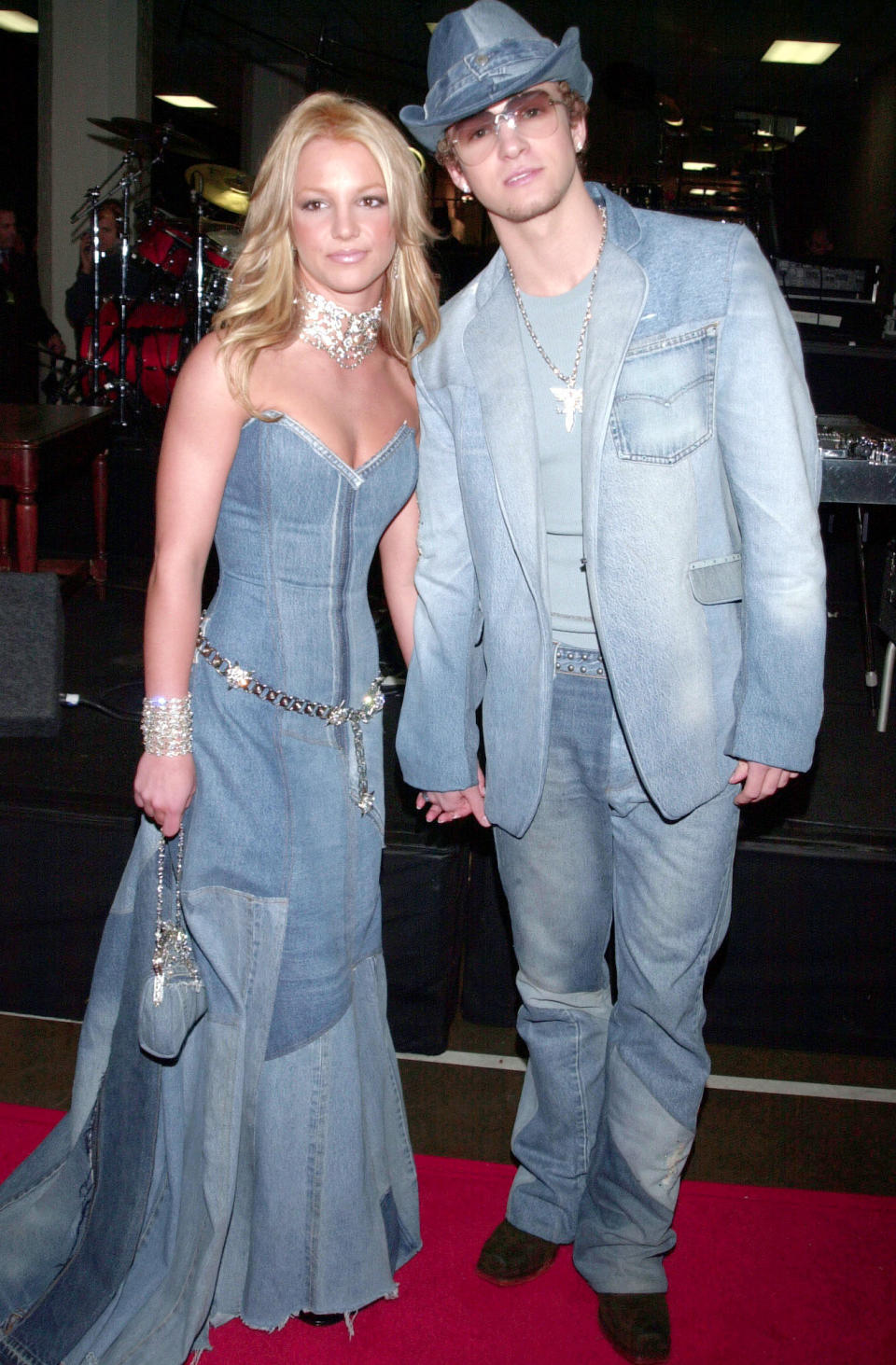 <p>The Canadian tuxedo seen 'round the world. Britney Spears and then-boyfriend Justin Timberlake solidified their spot as red carpet royalty when they donned matching all-denim outfits to the American Music Awards in 2001. We're <a href="https://people.com/style/britney-spears-justin-timberlake-matching-denim-moment-20th-anniversary/" rel="nofollow noopener" target="_blank" data-ylk="slk:still thinking about it 20 years later.;elm:context_link;itc:0;sec:content-canvas" class="link ">still thinking about it 20 years later.</a> </p>