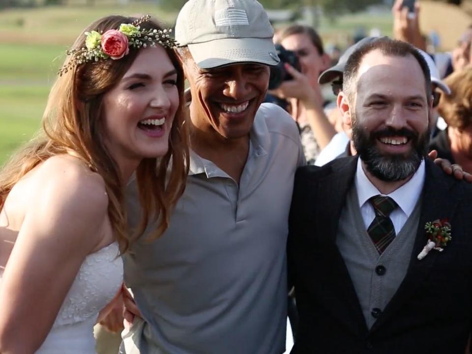 obama crashes wedding