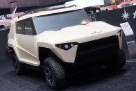 2013 Fornasari Hunter. The less said about this Hummer-esque concept the better, although it certainly grabs your attention. Too small to be of military value and too bizarre to appeal to the regular off-roader, the Hunter is amazing for all the wrong reasons (PA/Geneva Motor Show)