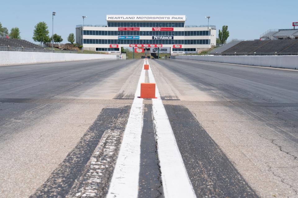 Bidding ended Wednesday in the going-out-of-business equipment and assets auction held by Topeka's Heartland Motorsports Park, for which the drag strip is shown here.