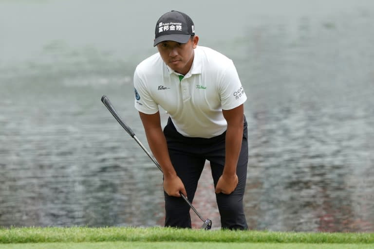 Taiwan's CT Pan lines up a putt en route to a share of the lead at the US PGA Tour John Deere Classic (Dylan Buell)