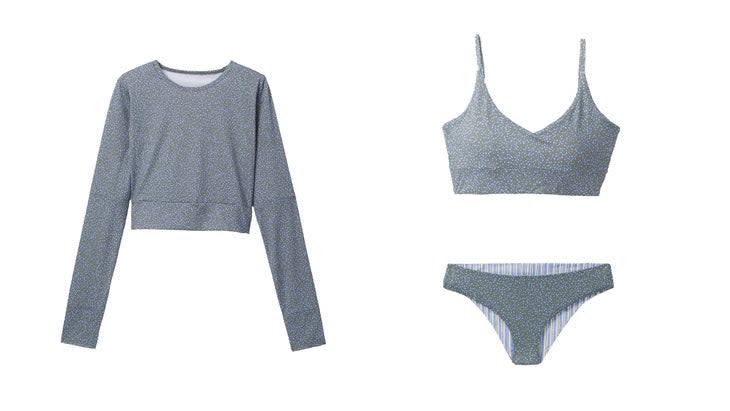 Prana Seleina Top, Willow Falls Reversible Top, and Gemma Reversible Bottom