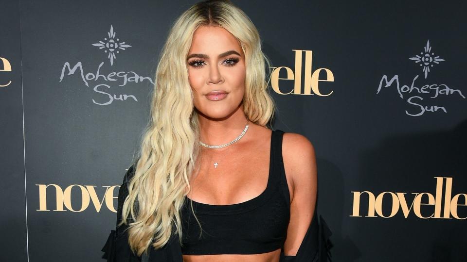 Khloé Kardashian showed off her $120 Good American bikini. (Image via Getty Images)