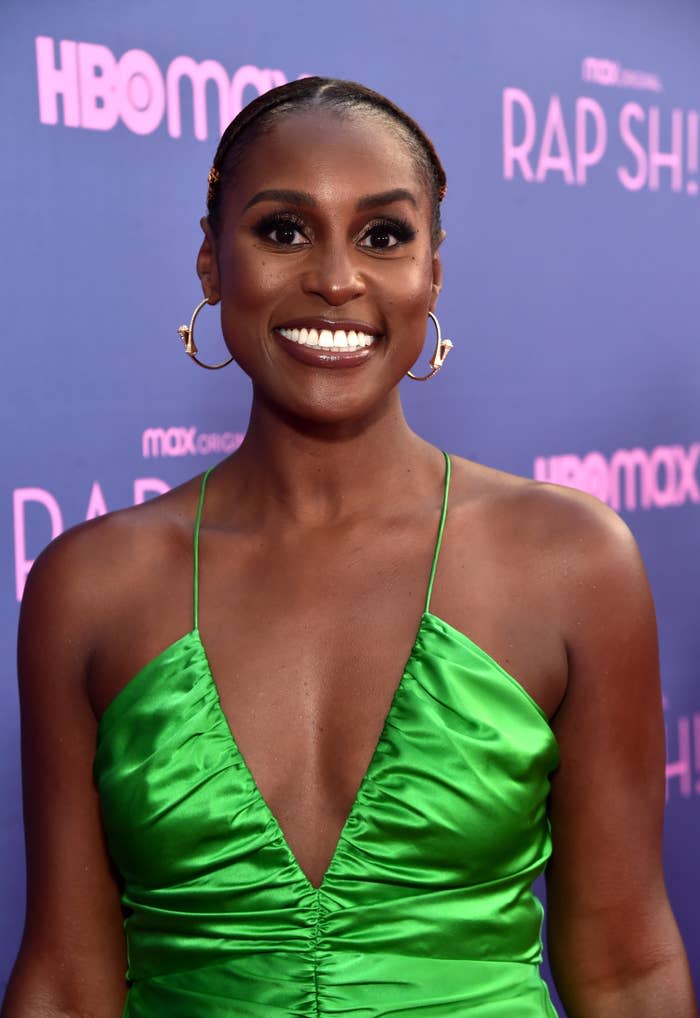 Issa Rae arrives at the Los Angeles premiere of "Rap Shit" on July 13, 2022