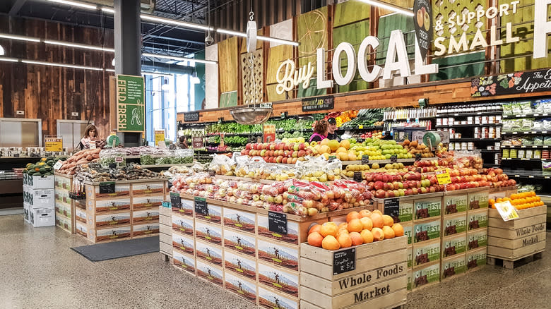 Produce section at Whole Foods Market