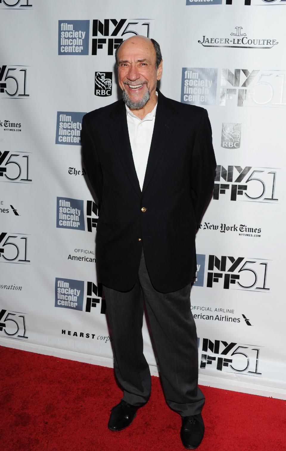 FILE - In this Sept. 28, 2013 file photo, actor F. Murray Abraham attends the premiere of "Inside Llewyn Davis" during the 51st New York Film Festival, in New York. While the provocative musical "The Threepenny Opera" celebrates lowlifes, the upcoming production by the Atlantic Theater Company will star some royalty _ Tony Award nominee Laura Osnes, Academy Award winner Abraham and Emmy Award winner Michael Park. The Atlantic announced the line-up Wednesday, Jan. 22, 2014, which also includes Tony nominee Mary Beth Peil, and Broadway veterans Sally Murphy and Rick Holmes. (Photo by Evan Agostini/Invision/AP, File)