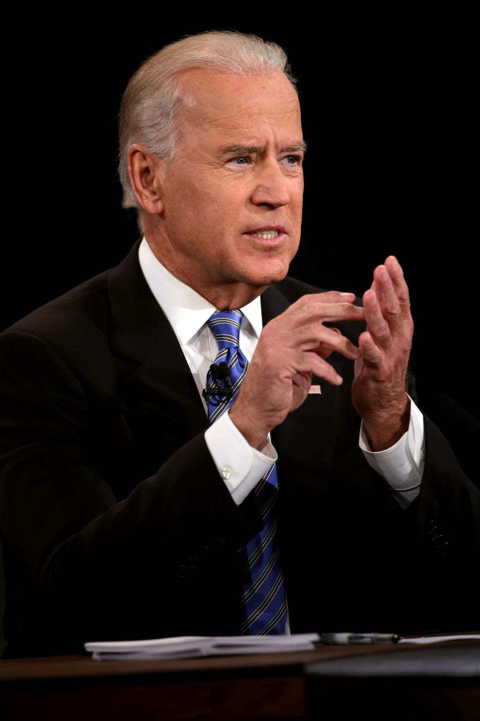 DANVILLE, KY - OCTOBER 11: U.S. Vice President Joe Biden speaks during the vice presidential debate at Centre College October 11, 2012 in Danville, Kentucky. This is the second of four debates during the presidential election season and the only debate between the vice presidential candidates before the closely-contested election November 6. (Photo by Chip Somodevilla/Getty Images)