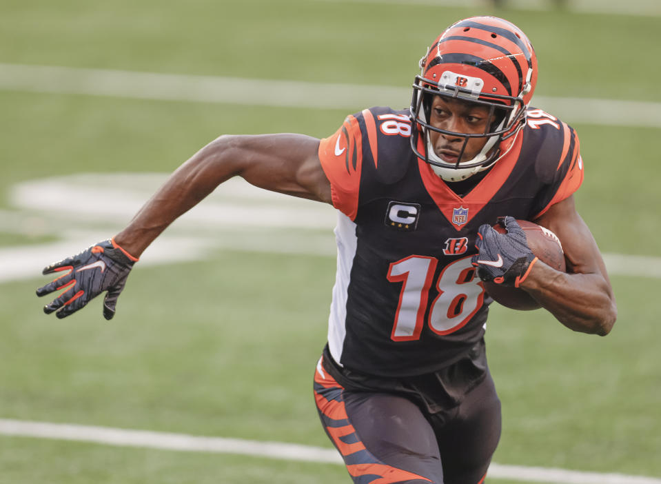 Wide receiver A.J. Green is reportedly headed to the Cardinals on a one-year deal. (Photo by Michael Hickey/Getty Images)