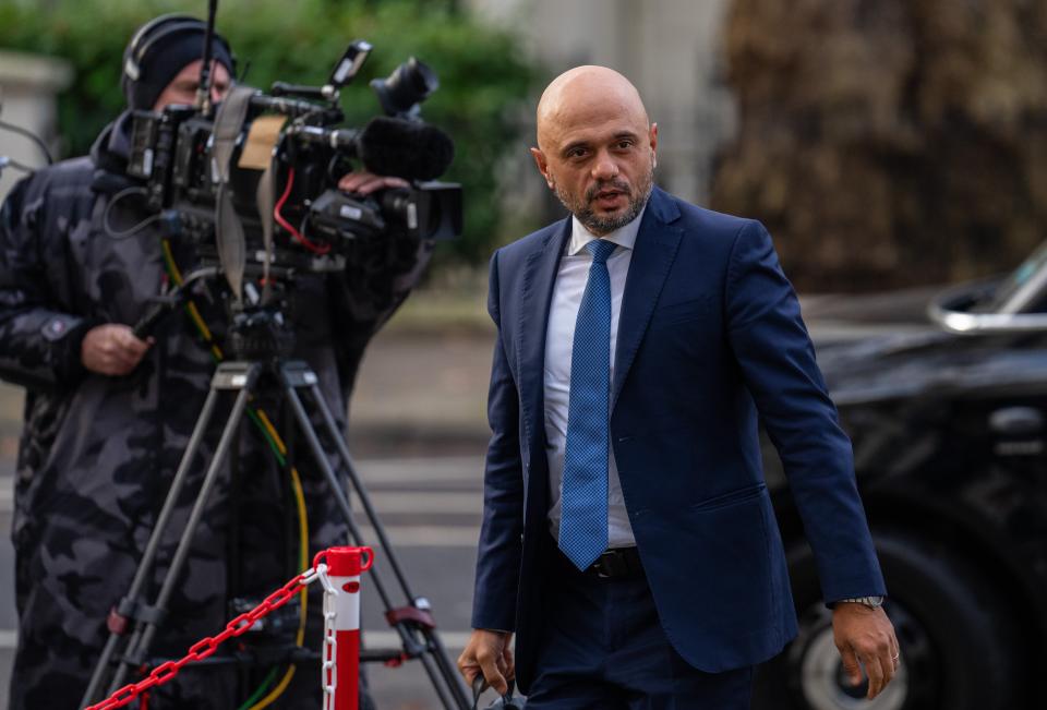 Former health secretary Sajid Javid arrives to testify at the Covid inquiry (Getty Images)