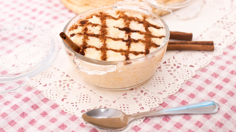 cinnamon garnished arroz doce