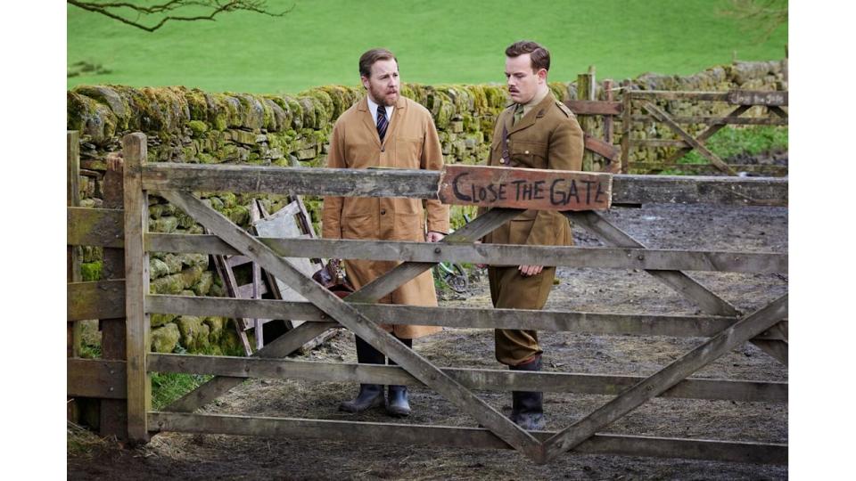 Samuel West and Callum Woodhouse as Siegfried and Tristan in All Creatures Great and Small