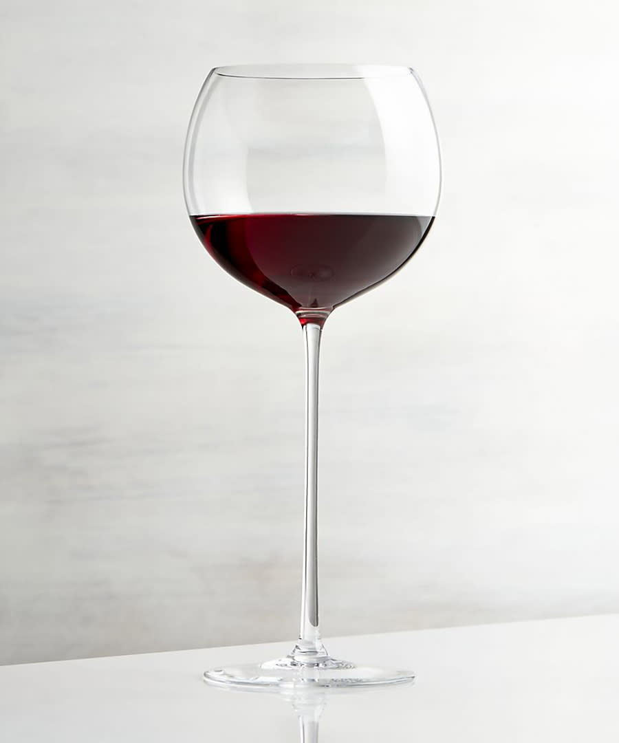 <p>Extra-long stem wine glasses are just <em>the</em> most luxurious way to drink wine. Try them and report back.</p> <p>$13 | <a rel="nofollow noopener" href="http://www.anrdoezrs.net/links/7799179/type/dlg/sid/ISAHNationalWineDayShopping2017/http://www.crateandbarrel.com/camille-23-oz.-red-wine-glass/s544517?a=1552&campaignid=622767084&adgroupid=28469965136&targetid=pla-50175224189&pla_sku=544517&scid=scplp544517&sc_intid=544517&adpos=1o3&device=c&network=g&gclid=Cj0KEQiAuJXFBRDirIGnpZLE-N4BEiQAqV0KGk9IEnKhm9U-1f1NRFRLJ0MFjl_jkvidwnLtcMOz_gUaAvTw8P8HAQ" target="_blank" data-ylk="slk:crateandbarrel.com;elm:context_link;itc:0;sec:content-canvas" class="link ">crateandbarrel.com</a></p>