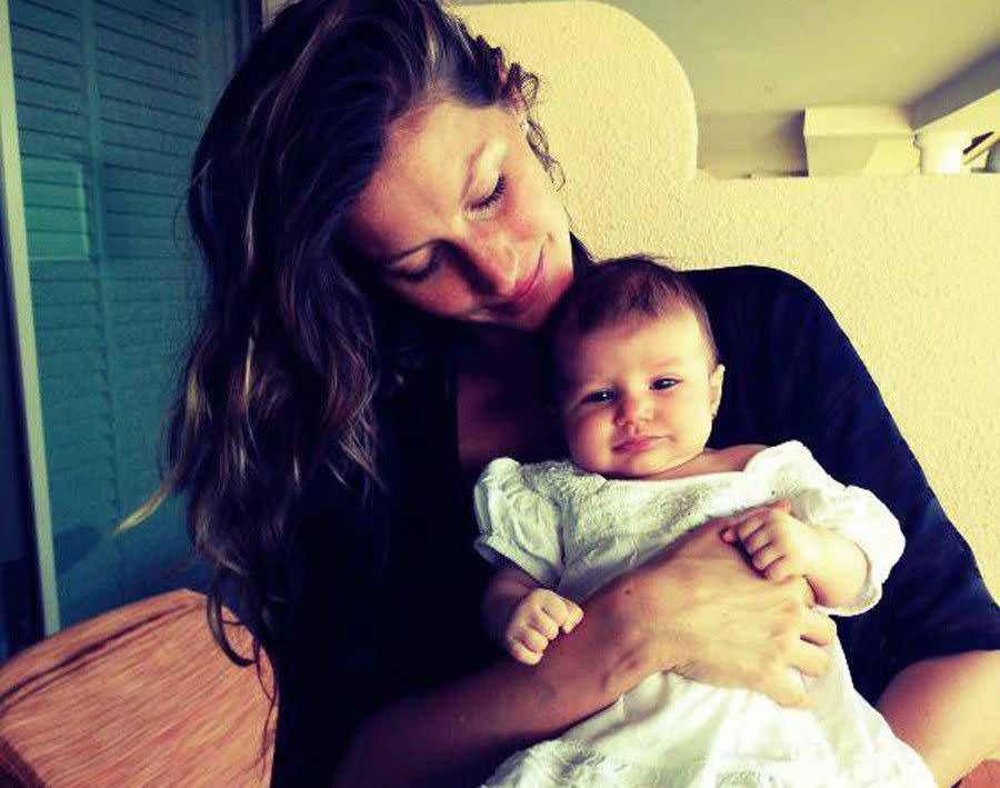She's one model mother! Gisele Bundchen hit up Facebook to formally introduce the world to her little bundle of joy, Vivian Lake Brady. "Love is everything!!! Happy friday, much love to all," the supermodel posted, sharing an adorable photo of her nine-week-old daughter. The 32-year-old Brazilian beauty and hubby Tom Brady welcomed their second child together on Dec. 5, 2012.