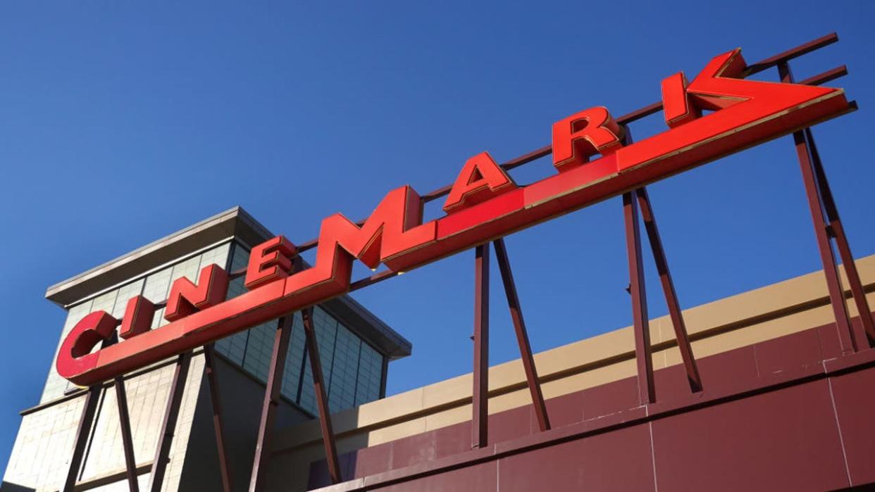 <div>MELROSE PARK, ILLINOIS - DECEMBER 04: The Cinemark logo hangs above one of the company's theaters shuttered by the coronavirus COVID-19 on December 04, 2020 in Melrose Park, Illinois. In what could be another blow to the theater industry, Warner Bros. Pictures on Thursday announced that all of its 2021 films will stream on HBO Max during the same time the films will be playing in theaters. (Photo by Scott Olson/Getty Images)</div>