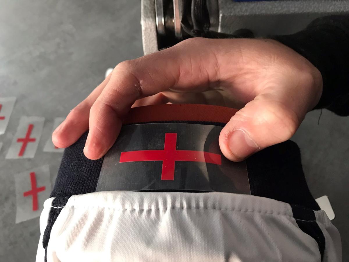 Sports shop sells iron-on St George’s Cross for England fans who buy controversial gear