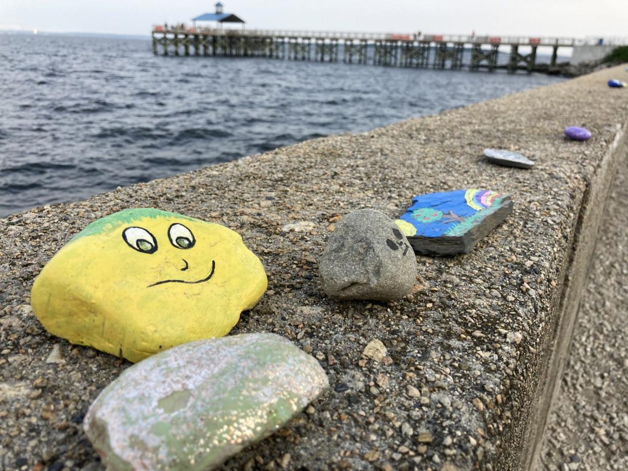 At Rocky Point State Park, Sheila H. Snake had been reduced to a few rocks on the seawall.