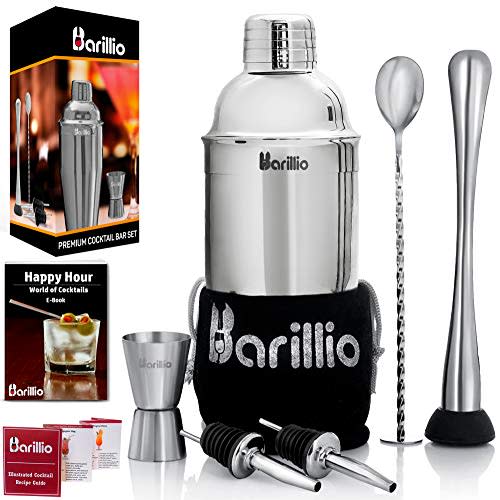 Bokhot Bartender Kit, 14 Piece Cocktail Shaker Set Stainless Steel